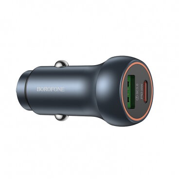 Incarcator Borofone Auto BZ32B Fresh 48W 3A 1 x USB-A - 1 x USB-C Gri — imaginea 3