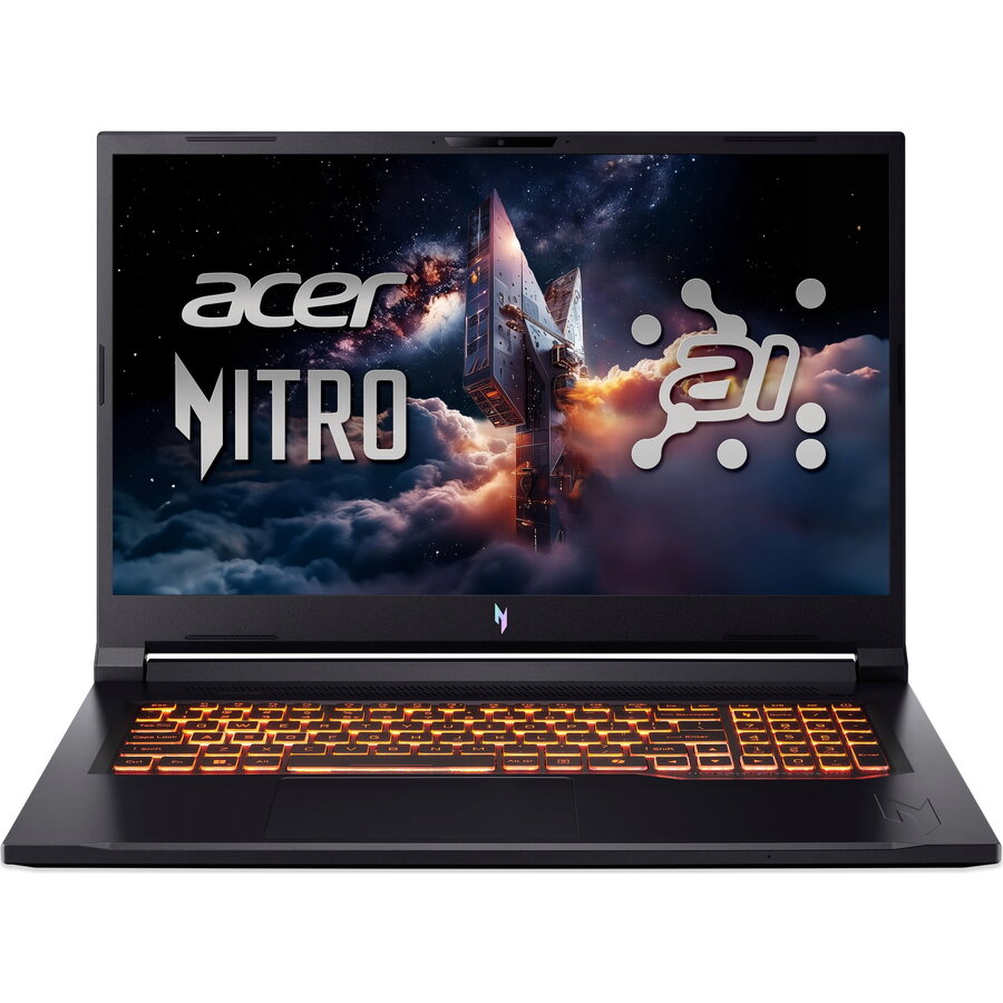 Laptop Nitro V17 AI QHD 17.3 inch AMD Ryzen AI 7 350 16GB 1TB SSD RTX 5060 Free Dos Black