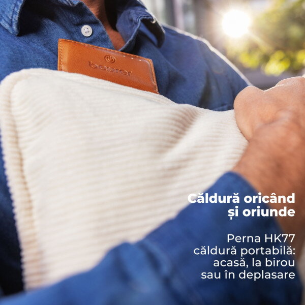Pernă Electrica Beurer HK 77 cu Acumulator Crem — imaginea 3