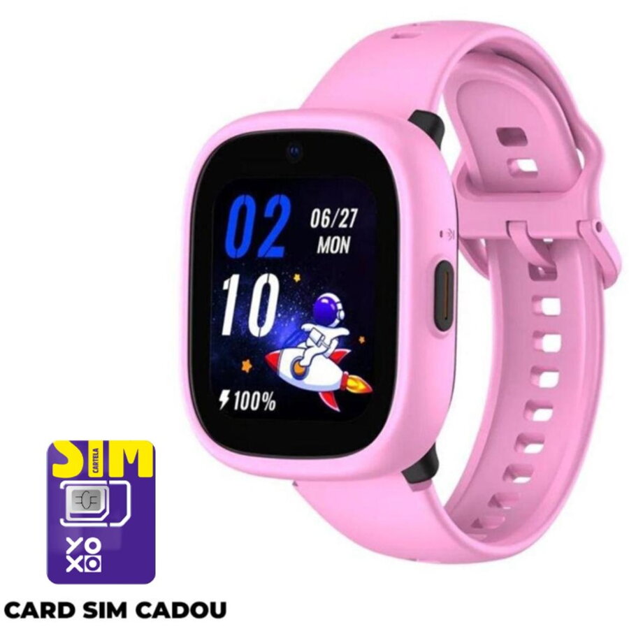 Smartwatch LAGENIO pentru Copii cu Funcție Telefon K3 Premium Monitorizare Sănătate Conexiune 4G Roz