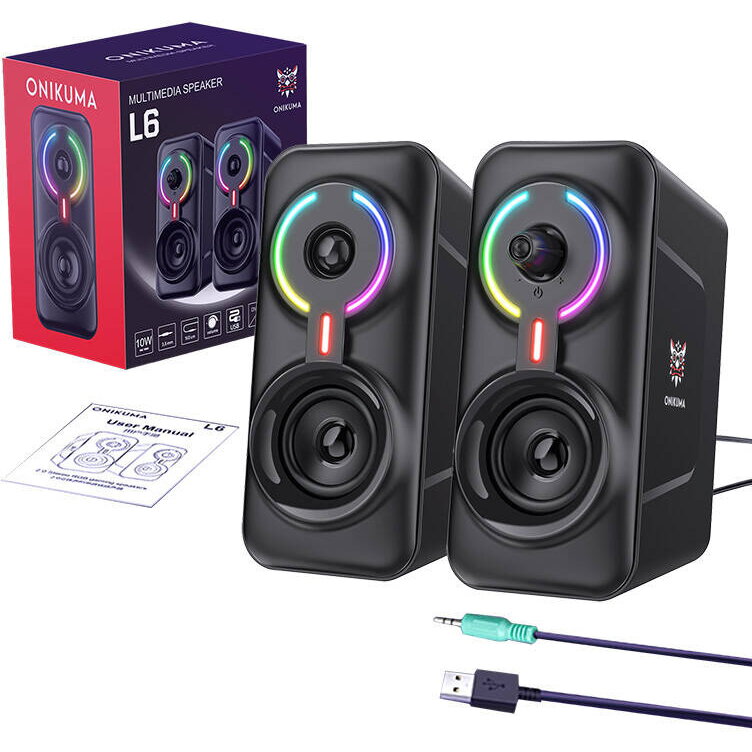 Boxe Multimedia L6 Gaming  Bluetooth 5.0 Iluminare RGB Putere 10W Negru