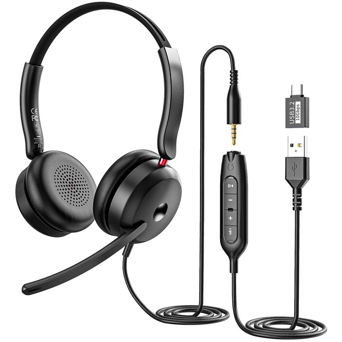 Casti cu Microfon X81 USB / USB-C / 3.5MM Negru