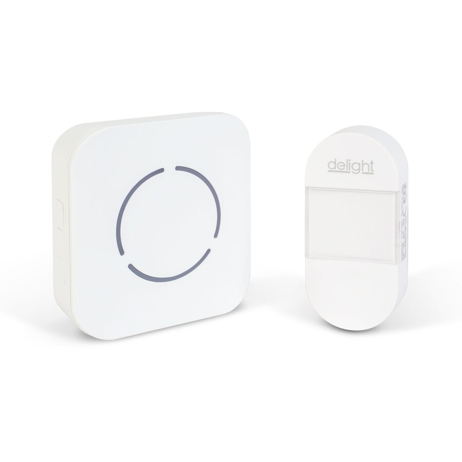 Sonerie Wireless Kinetica fara Baterii 150m 36 Melodii LED Albastru Priza IP44