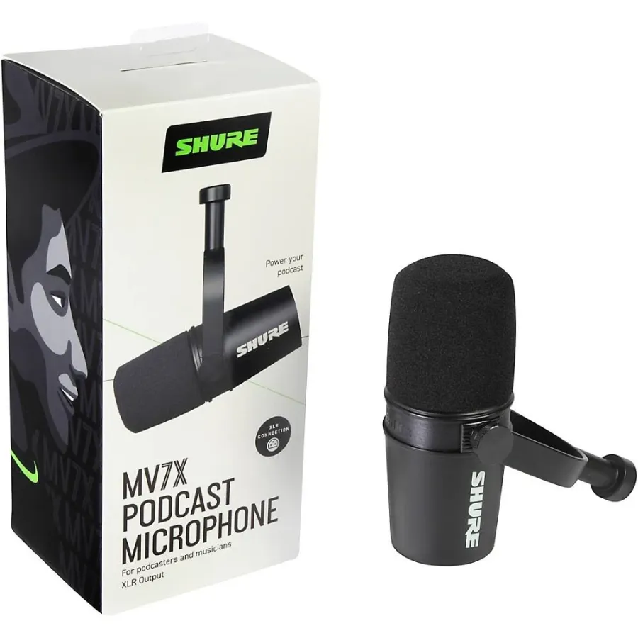 Microfon XLR pentru Podcast Shure MV7X Negru — imaginea 6