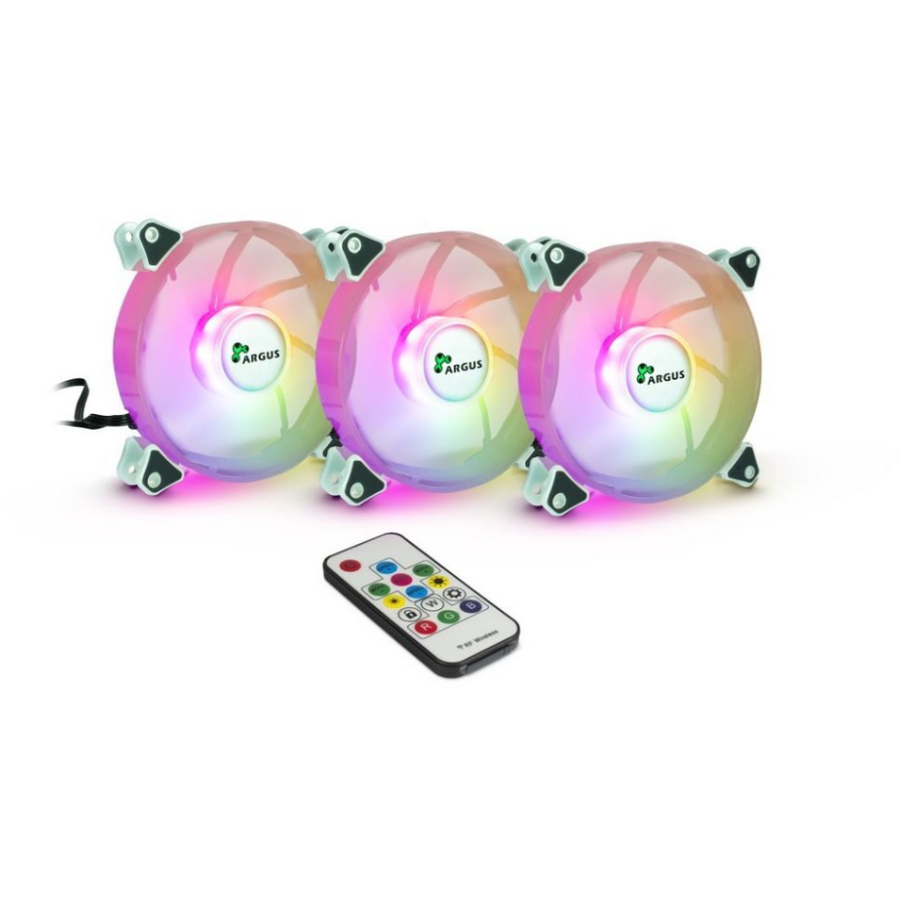 Set 3 Ventilatoare RS-06 120mm Iluminare ARGB
