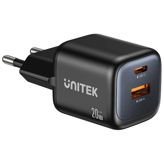 Incarcator 2x GAN 20W Negru
