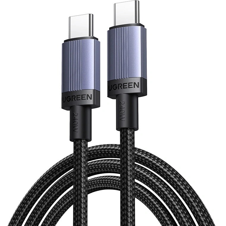 Cablu de date L528, 2x USB-C, 100W, 5A, 480Mbps, 3m, Gri