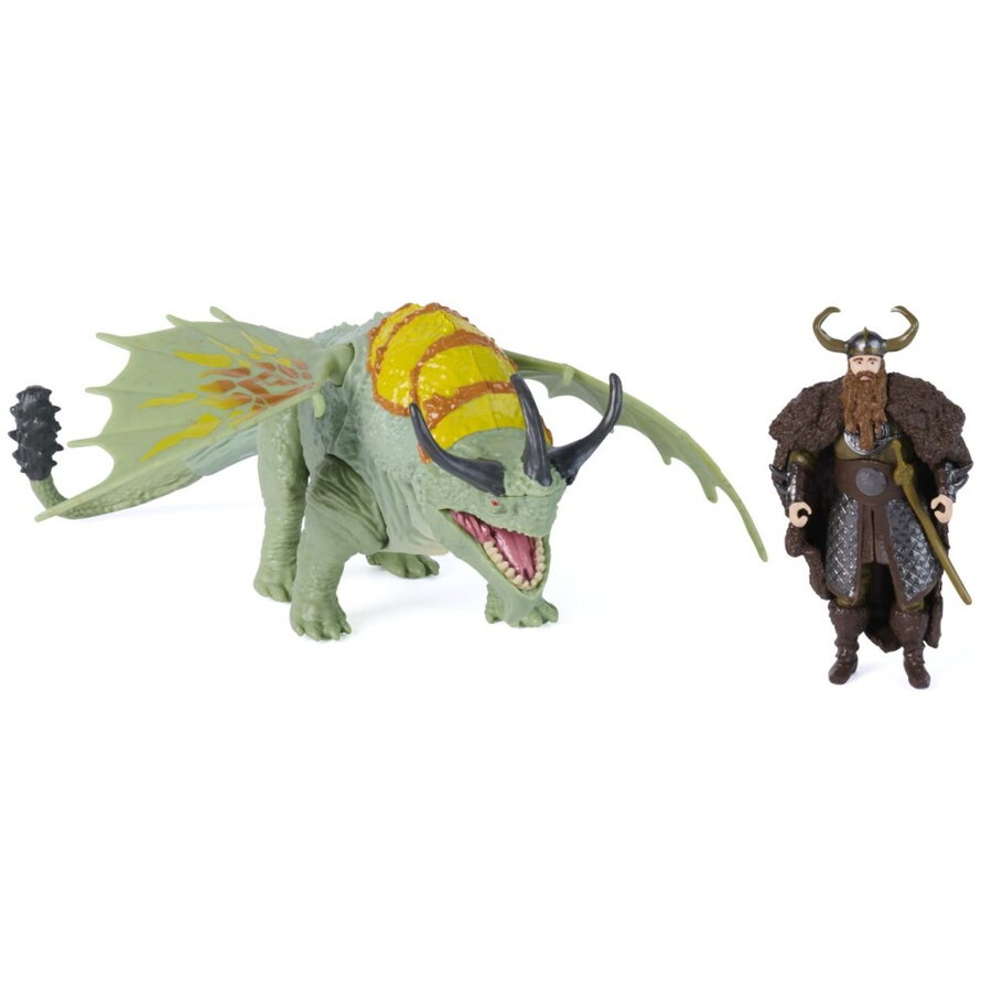 Set Spin Master Cum sa iti dresezi dragonul incercarea flacarii rumblehorn stoick +4 ani