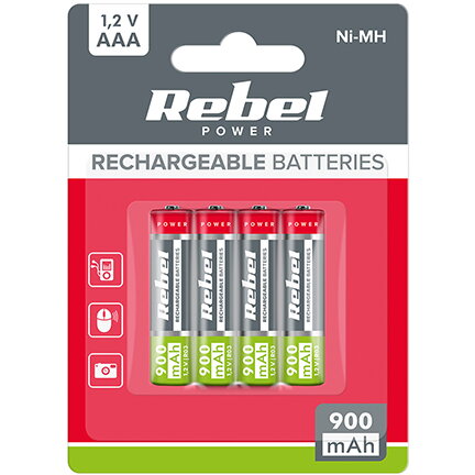ACUMULATORI NI-MH AAA R3 900MAH BLISTER 4 BUC REBEL