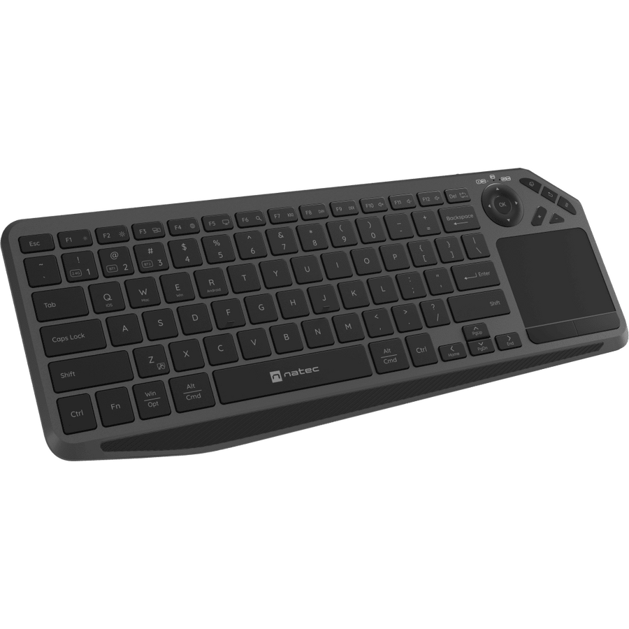 Tastatura Wireless Turbot 2 cu Touchpad Layout US Negru/Gri