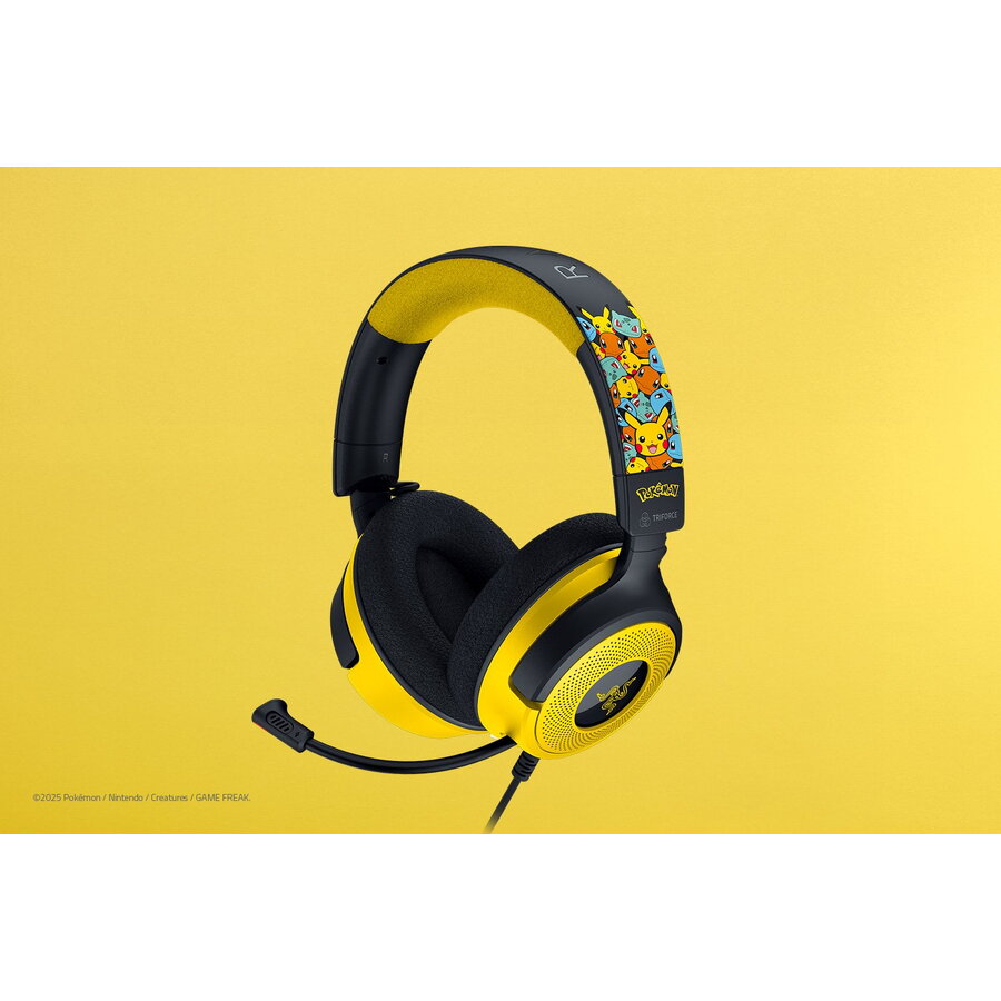 Căști Gaming cu Fir Razer Kraken V4 X - Pokémon Edition Negru/Galben — imaginea 3