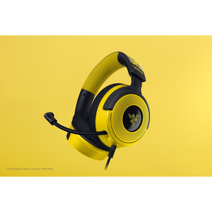 Căști Gaming cu Fir Razer Kraken V4 X - Pokémon Edition Negru/Galben — imaginea 5