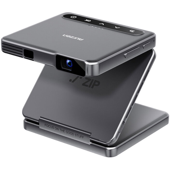 Mini Proiector Zip Tri-Fold Portabil Bluetooth Gri Inchis