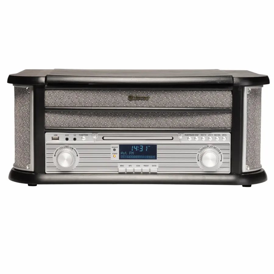 Sistem Audio Retro Denver MRD-51 cu Pick-up CD Player Casetofon Radio FM/DAB Putere Maximă 2 x 25W Negru — imaginea 5