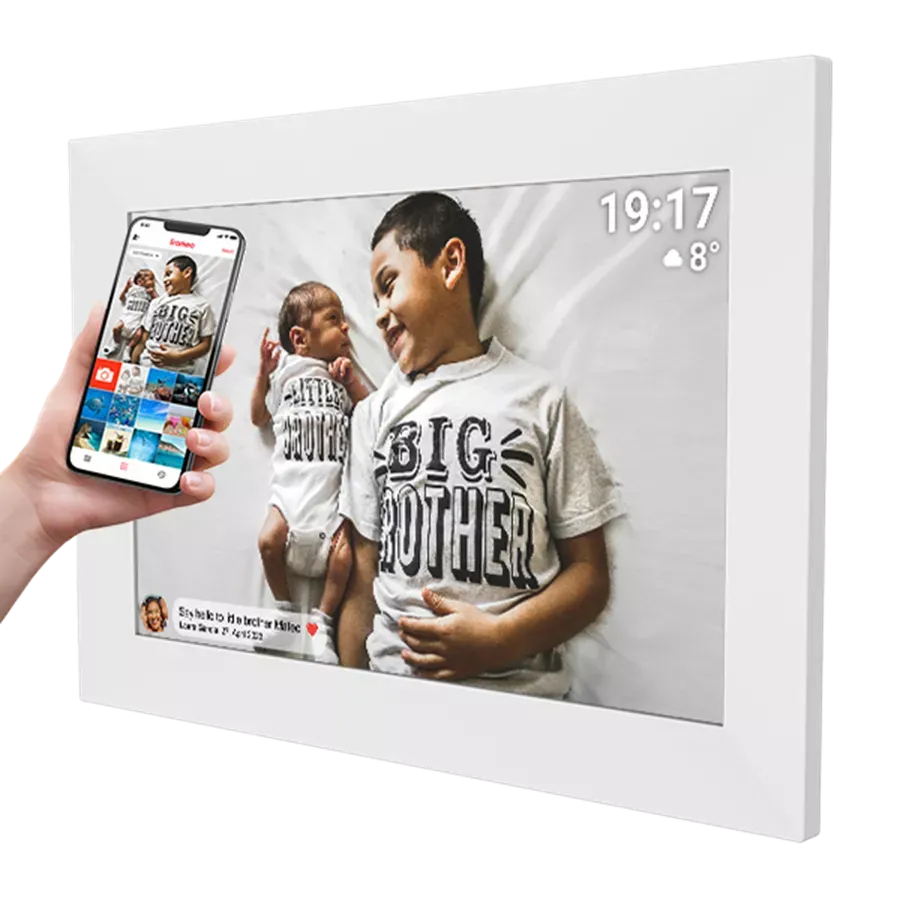 Ramă Foto Digitala Denver PFF-1026W FRAMEO Ecran IPS Tactil HD 10.1Inch 16GB Wi-Fi Alb