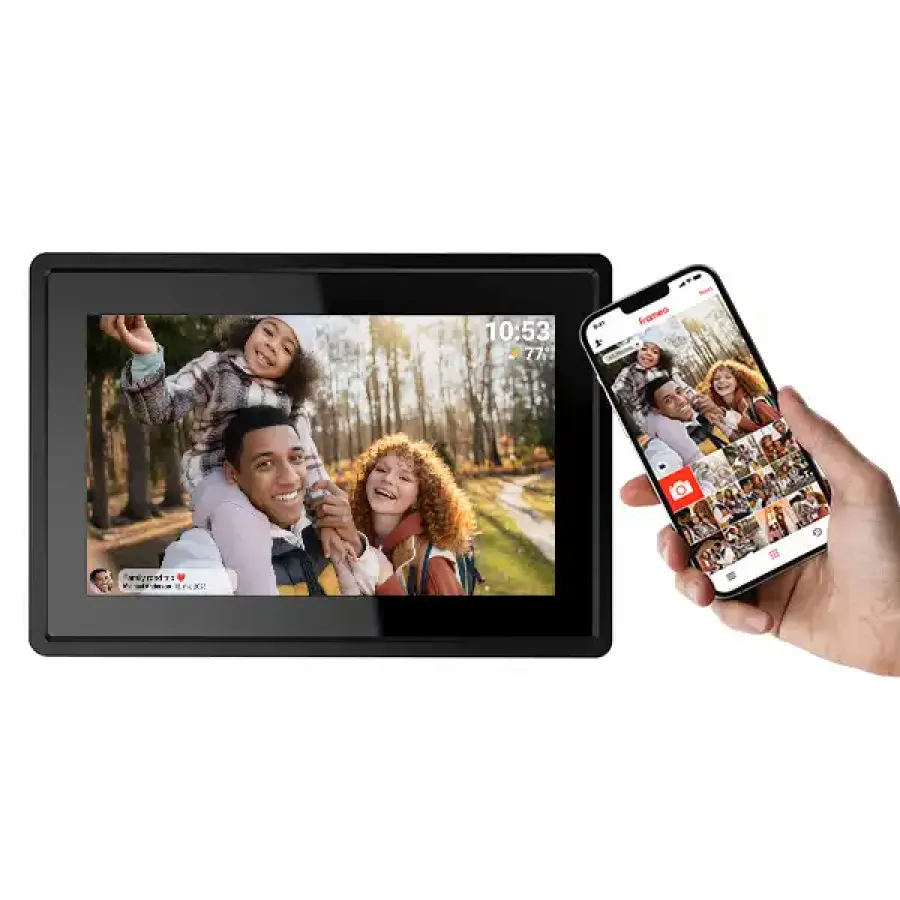 Ramă Foto Digitala Denver PFF-725B FRAMEO Ecran IPS Tactil 7Inch Stocare 8GB Wi-Fi Negru