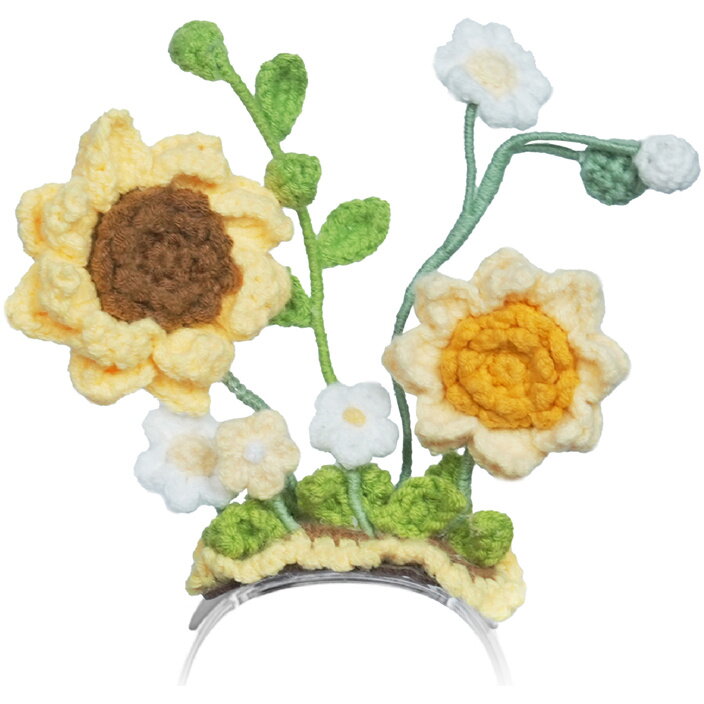 Costum Tricotat Premium Sunflower pentru Robot Interactiv 6+ Ani