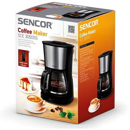 Cafetiera Sencor SCE 3050SS 1.25 Litri 1000W Black