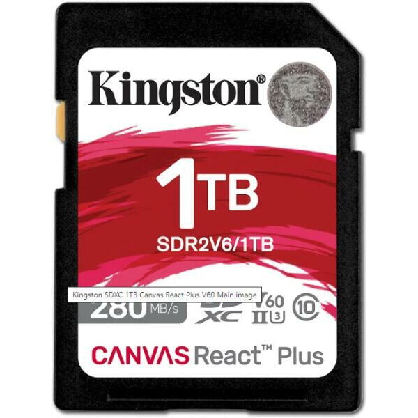 Memorie USB 1TB SDXC CANVAS REACT PLUS U3/UHS-II 280R/150W V60 FULL HD/4K