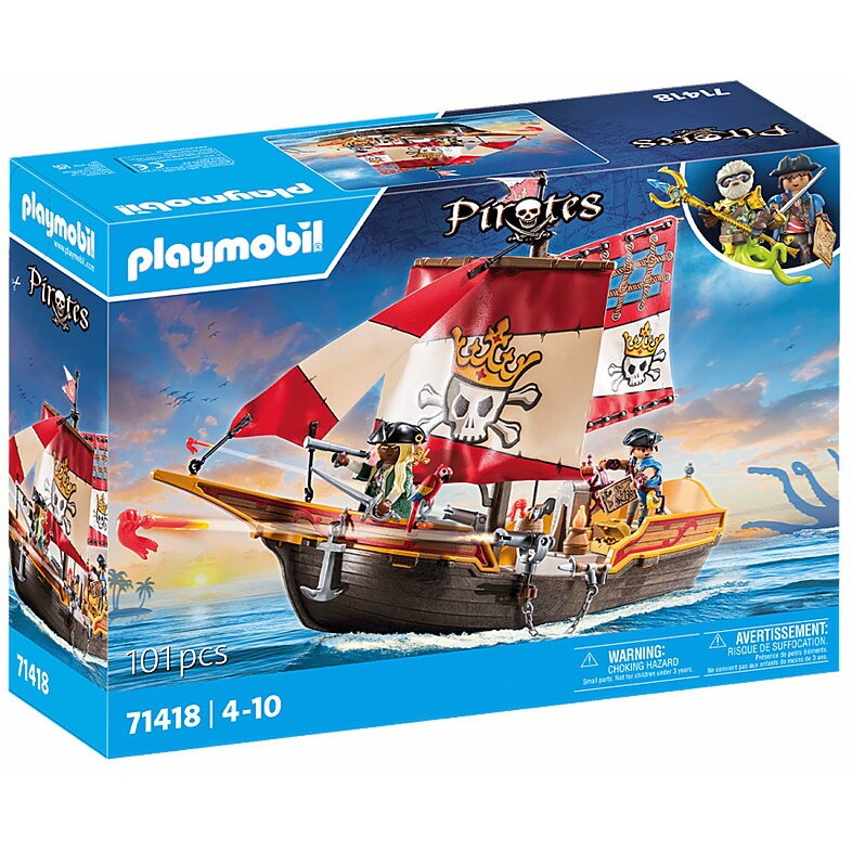 Set de Constructie 71418 Nava de Pirati 4 Ani+