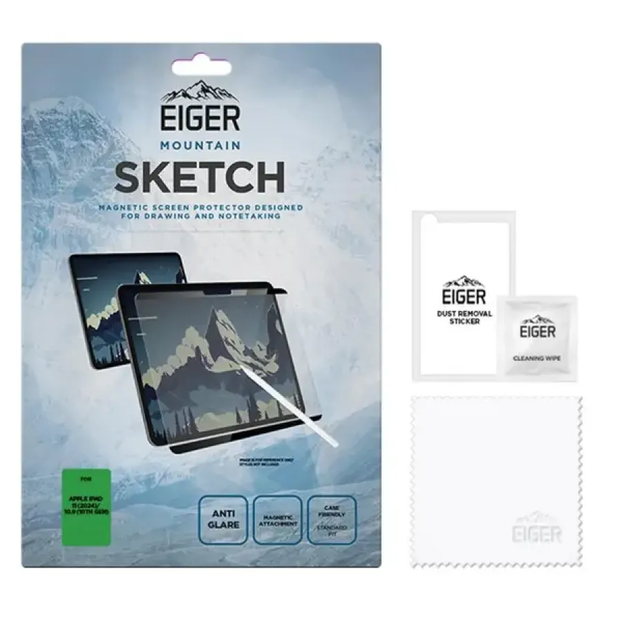 Folie Protecție Eiger Mountain Sketch iPad Air 11 (2024)/ 10.9 (10th Gen) Transparent