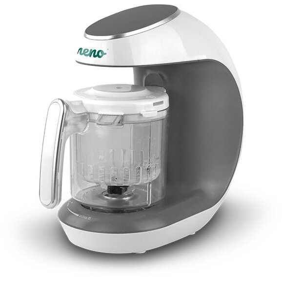 Blender Cibo Baby Food cu Functie de Gatire la Abur Capacitate 300ML Putere 300W Alb/Gri