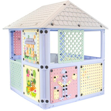 Căsuță de Joacă pentru Exterior Mochtoys Smart House 115 x 106 x 128CM Varsta 3 Ani+ Pastel