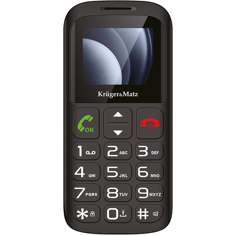 Telefon Mobil Seniori Buton SOS Ecran 1.77inch Negru