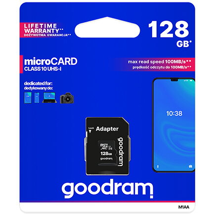 MICROSD CARD 128GB  CLASA 10 UHS-I CU ADAPTOR