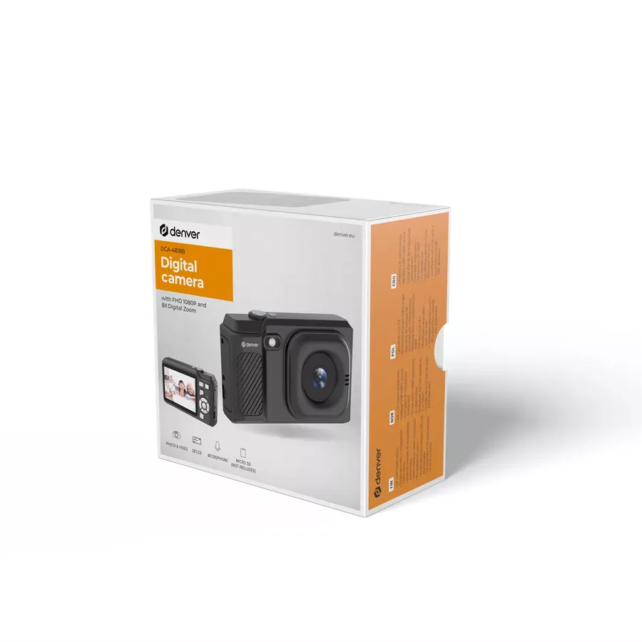 Aparat Foto Digital Denver DCA-4818B Senzor CMOS 5MP Blitz Zoom Digital 8x Negru — imaginea 6