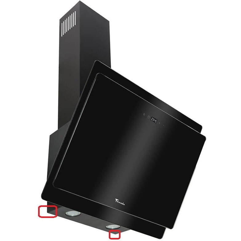 Hota Decorativa Resigilat Notos 1200 (90) 1 Motor Latime 90cm 4 Viteze Absorbtie 1200m3/ora Negru