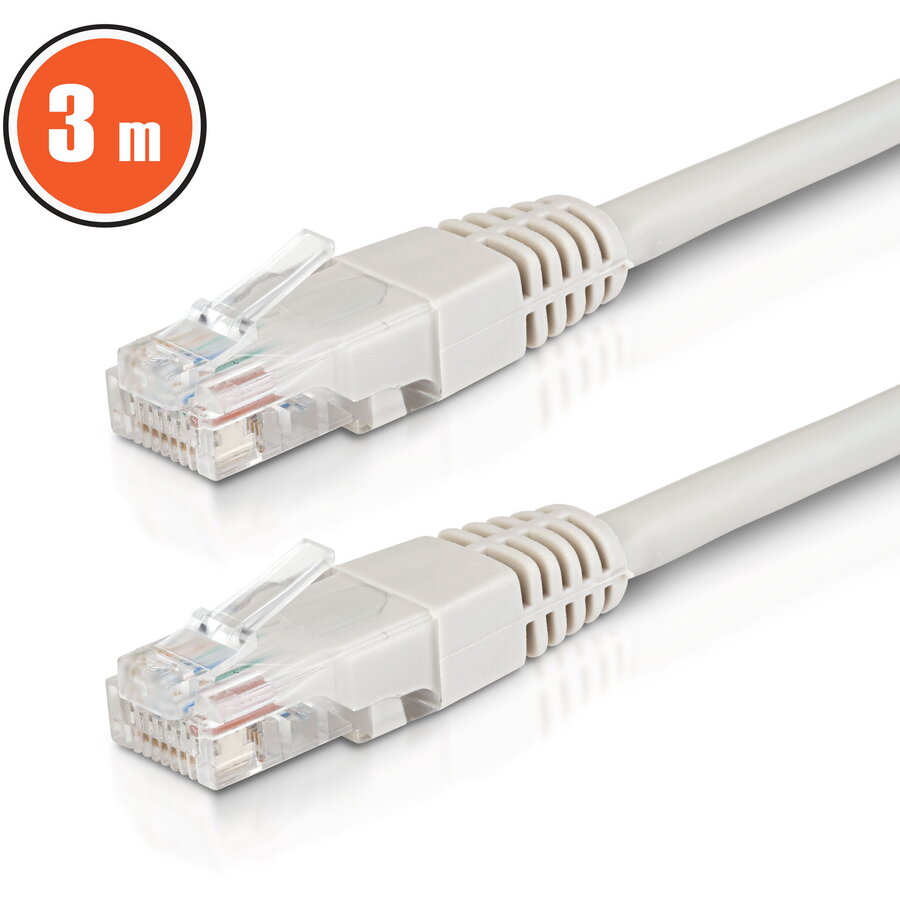 Cablu Retea UTP CAT6 3m RJ45 Patch Internet Gri