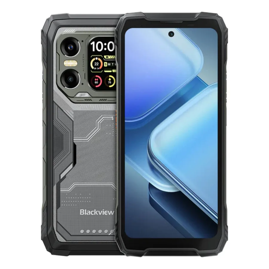 Smartphone Blackview XPLORE 1 5G Dual SIM Ecran 6.78 Full HD Ecran Secundar 2.01Inch Octa-Core RAM 12GB Flash 256GB Night Vision DokeOS 4.2 Bazat pe Android 15 20000mAh Lanterna Negru