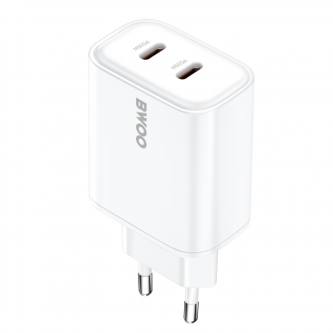 Incarcator BWOO Rețea CDA206 35W 3A 2 x USB-C Alb