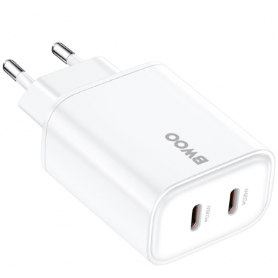 Incarcator BWOO Rețea CDA206 35W 3A 2 x USB-C Alb — imaginea 4