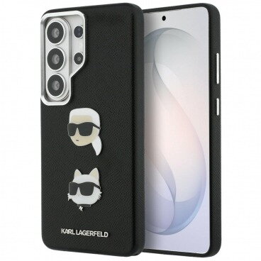 Husa Karl Lagerfeld Samsung Galaxy S26 Ultra S948 Saffiano Karl & Choupette's Head Pin Negru