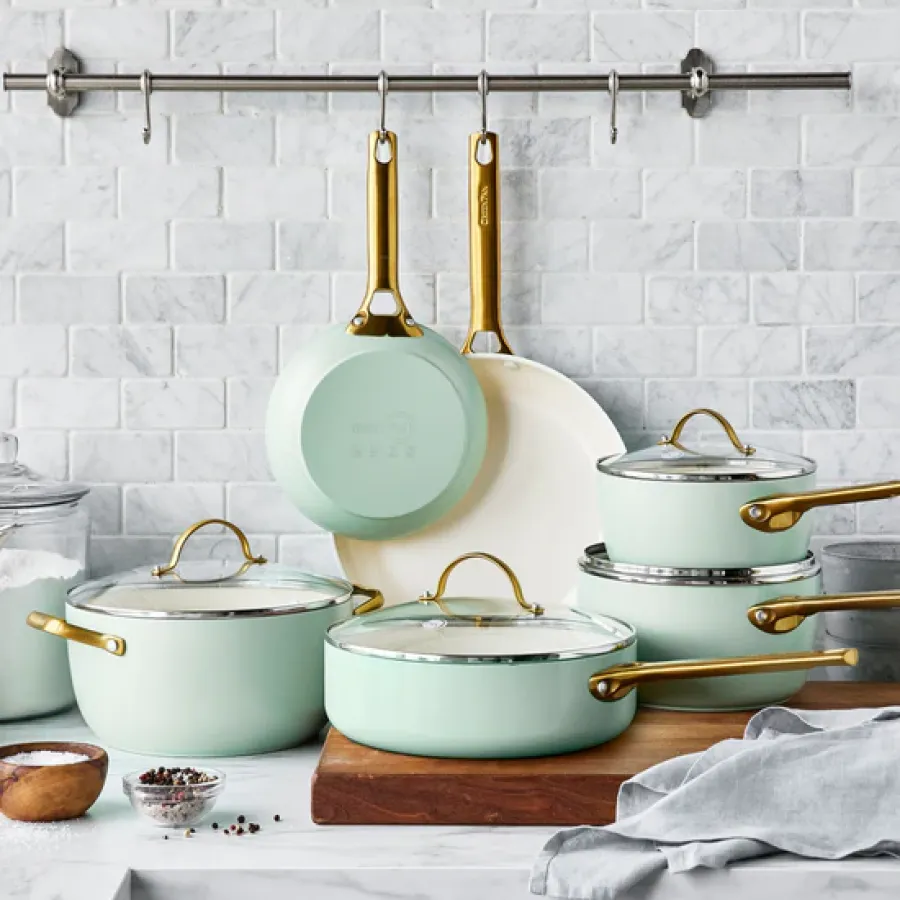 Set 6 Cratite GreenPan Reserve cu Capac Green — imaginea 2