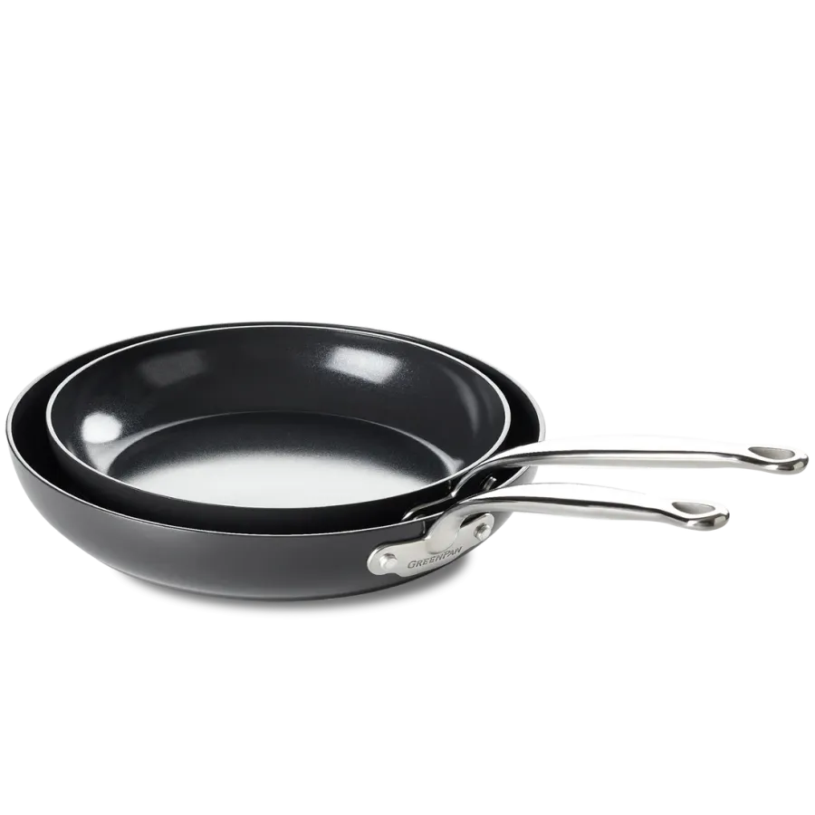 Set 2 Tigăi GreenPan Barcelona Pro 24cm 28cm Black