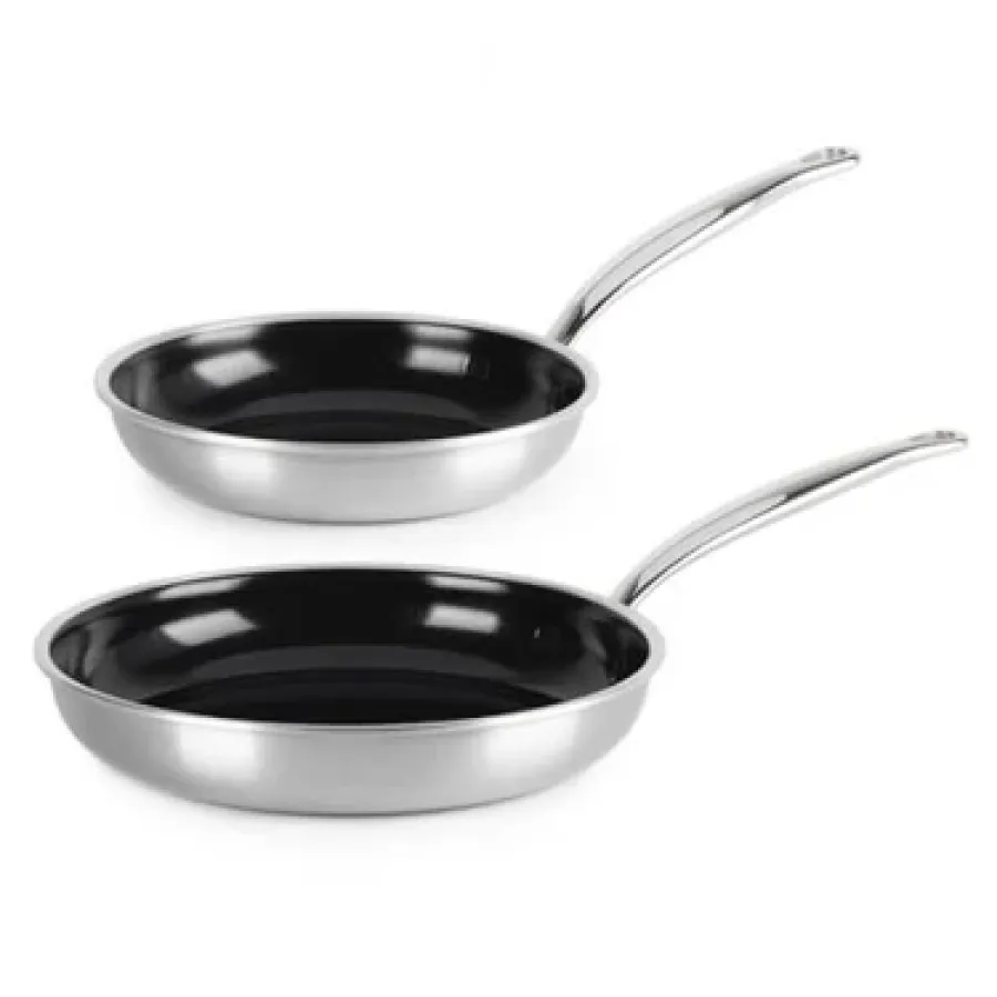 Set 2 Tigăi GreenPan Premiere 20cm 28cm Stainless Steel