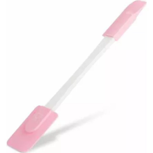 Spatula Silicon Dubla pentru Gatit si Copt Rezistenta Caldura 24.5cm Roz