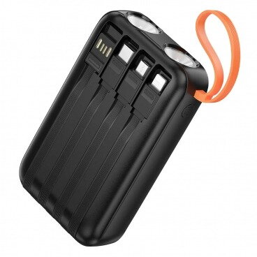 Baterie Externă Hoco J151 10000mAh 10W 1 x Lightning - 1 x microUSB - 1 x USB-A - 1 x USB-C Negru — imaginea 4