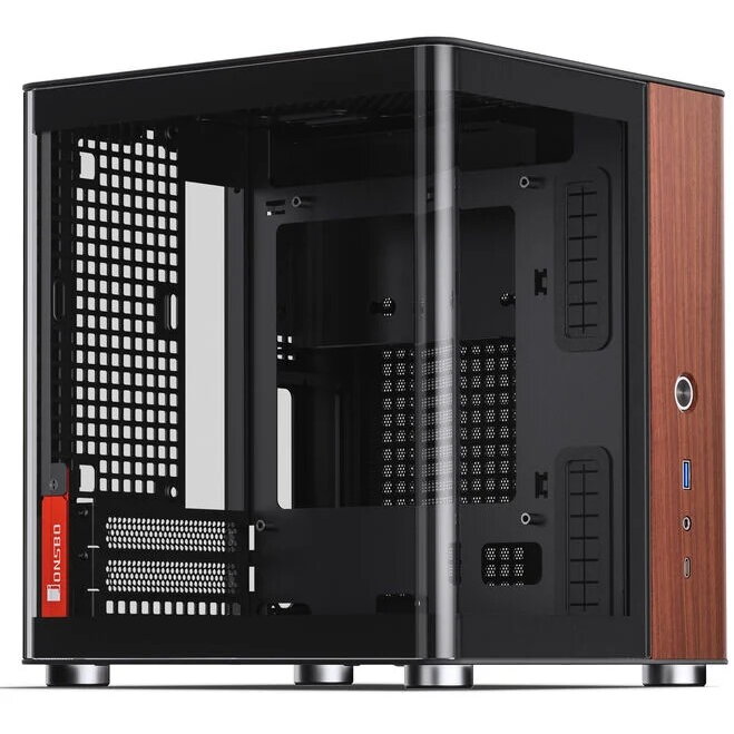 Carcasa TK-0 Mini-Tower Mini-ITX Tempered Glass Negru