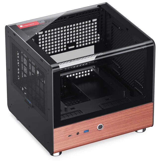 Carcasa Jonsbo TK-0 Mini-Tower Mini-ITX Tempered Glass Negru — imaginea 4