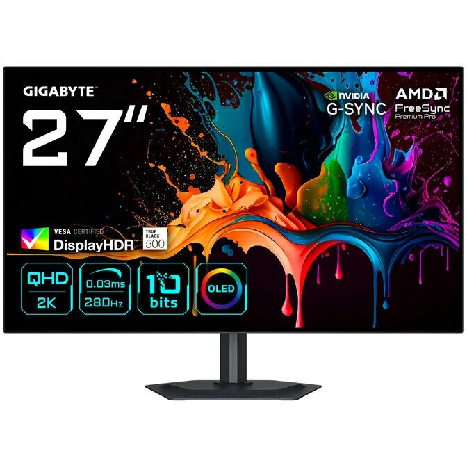 Monitor MO27Q28G 27inch QHD Gaming 27inch 280Hz OLED-Panel G-Sync Negru