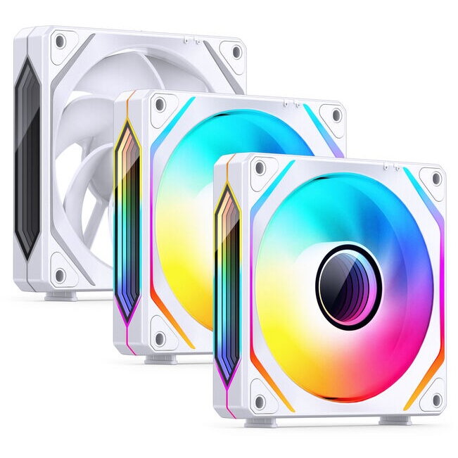 Ventilator ZL-120WR PWM ARGB 3Pack 120mm Alb