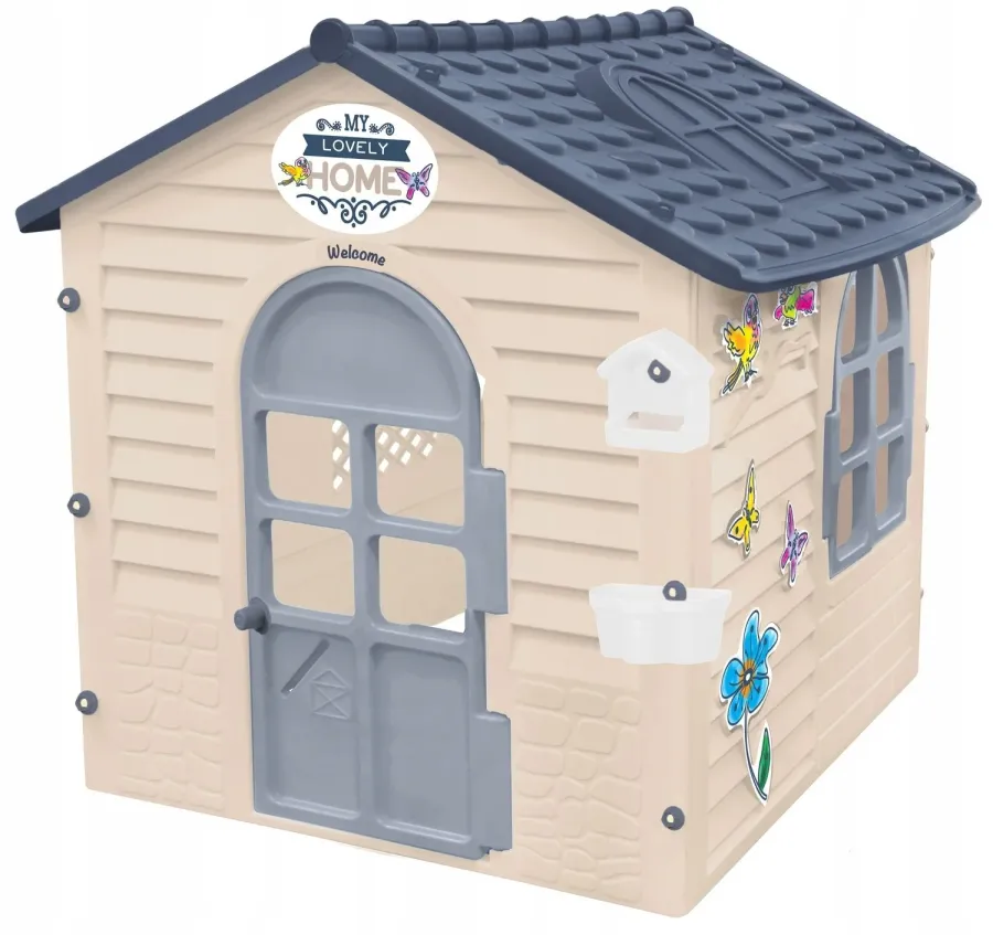 Căsuță de Joacă pentru Exterior Mochtoys MO13009 122 x 120 x 120.5CM Varsta 1 An+ Gri