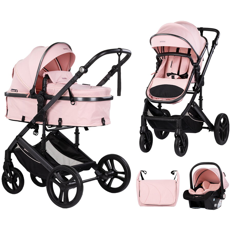 Carucior Amore 3in1 0 Luni+ Convertibil Powder Pink
