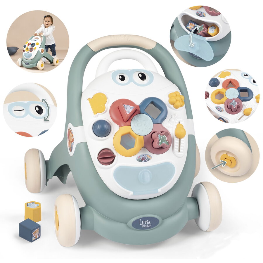 Premergator Smoby Trotty Walker 3 in 1 Verde — imaginea 4