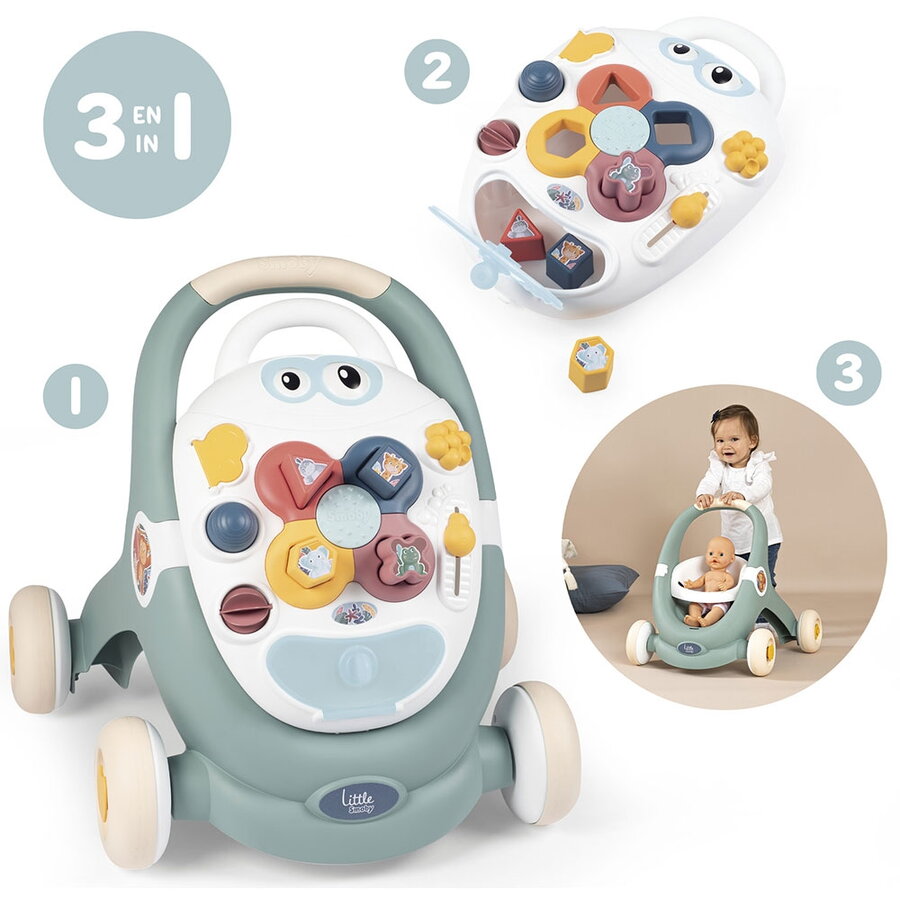 Premergator Smoby Trotty Walker 3 in 1 Verde — imaginea 6