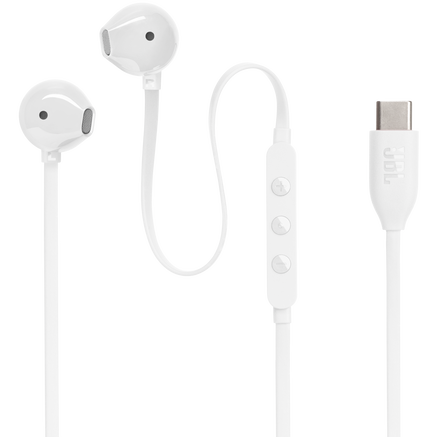 Casti Audio cu Fir Tune 305C USB-C Alb